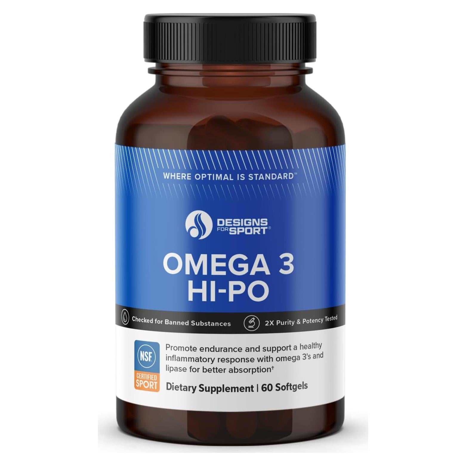 Omega 3 HI-PO Designs for Health 1500 mg 60 Gelatinas Blandas