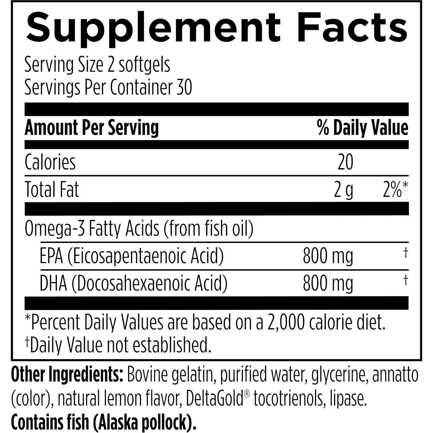 Omega 3 HI-PO Designs for Health 1500 mg 60 Gelatinas Blandas