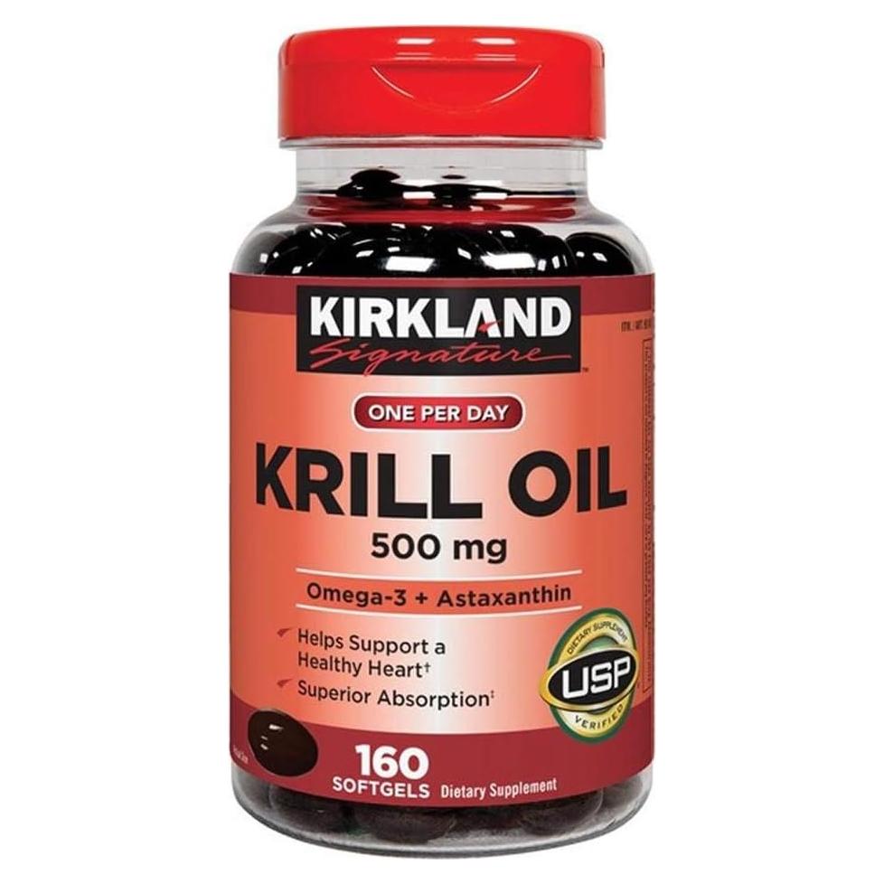 Aceite de Kril Kirkland Signature 500 mg - 160 Gelatinas Blandas