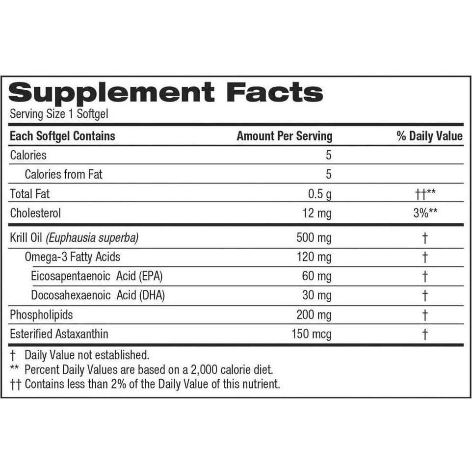 Aceite de Kril Kirkland Signature 500 mg - 160 Gelatinas Blandas