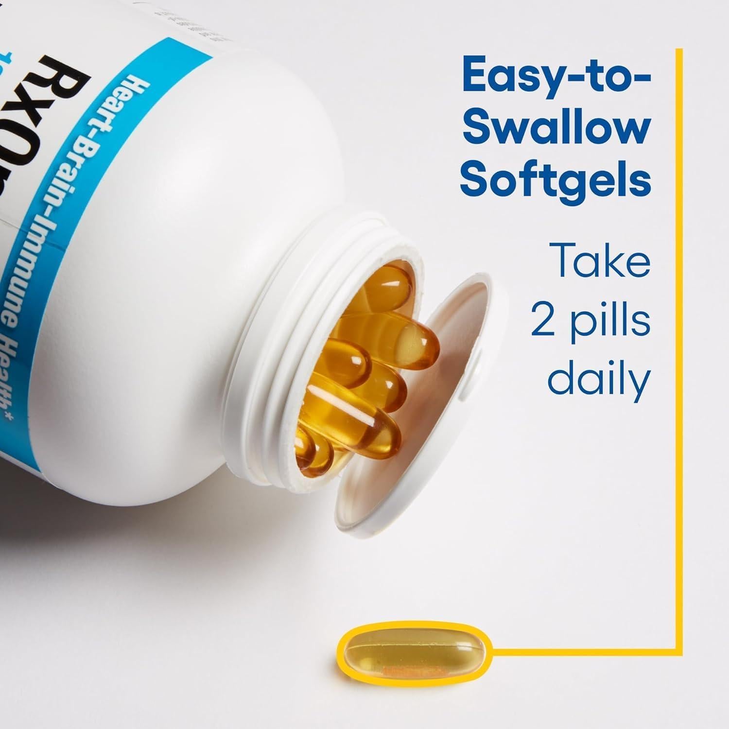 Aceite de Pescado RxOmega-3 Factores Naturales 1260 mg 240 Cápsulas