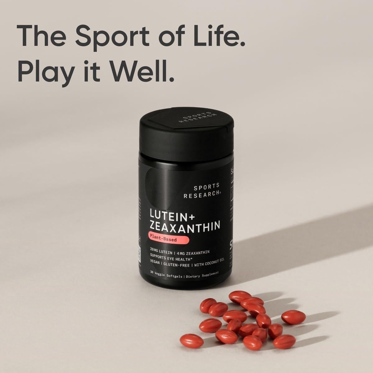 Luteína Vegana + Zeaxantina 20mg con Aceite de Coco - 120 Cápsulas