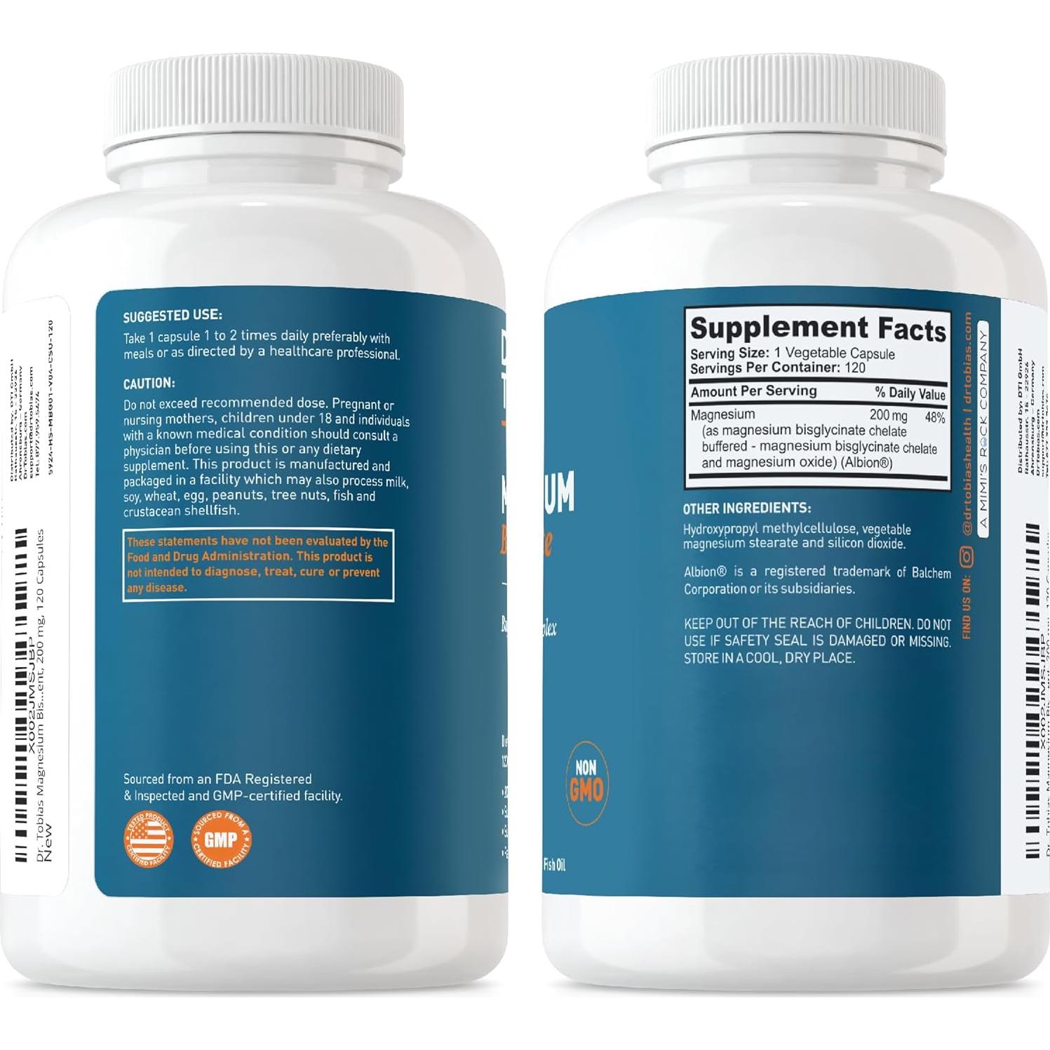 Suplemento Omega 3 Dr. Tobias 2000 mg + Magnesio 200 mg