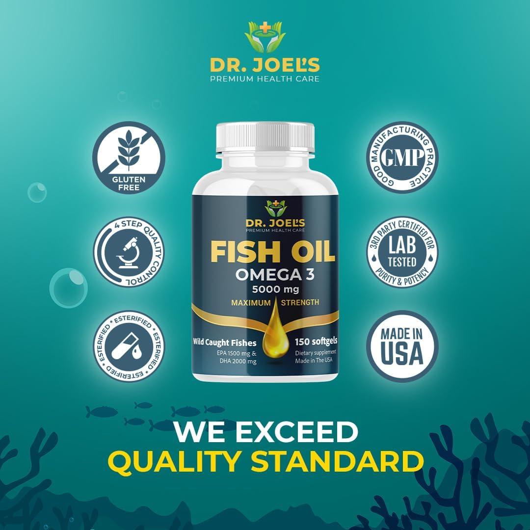 Aceite de Pescado Omega 3 Dr. Joel - 150 Cápsulas Blandas - Sin Regusto