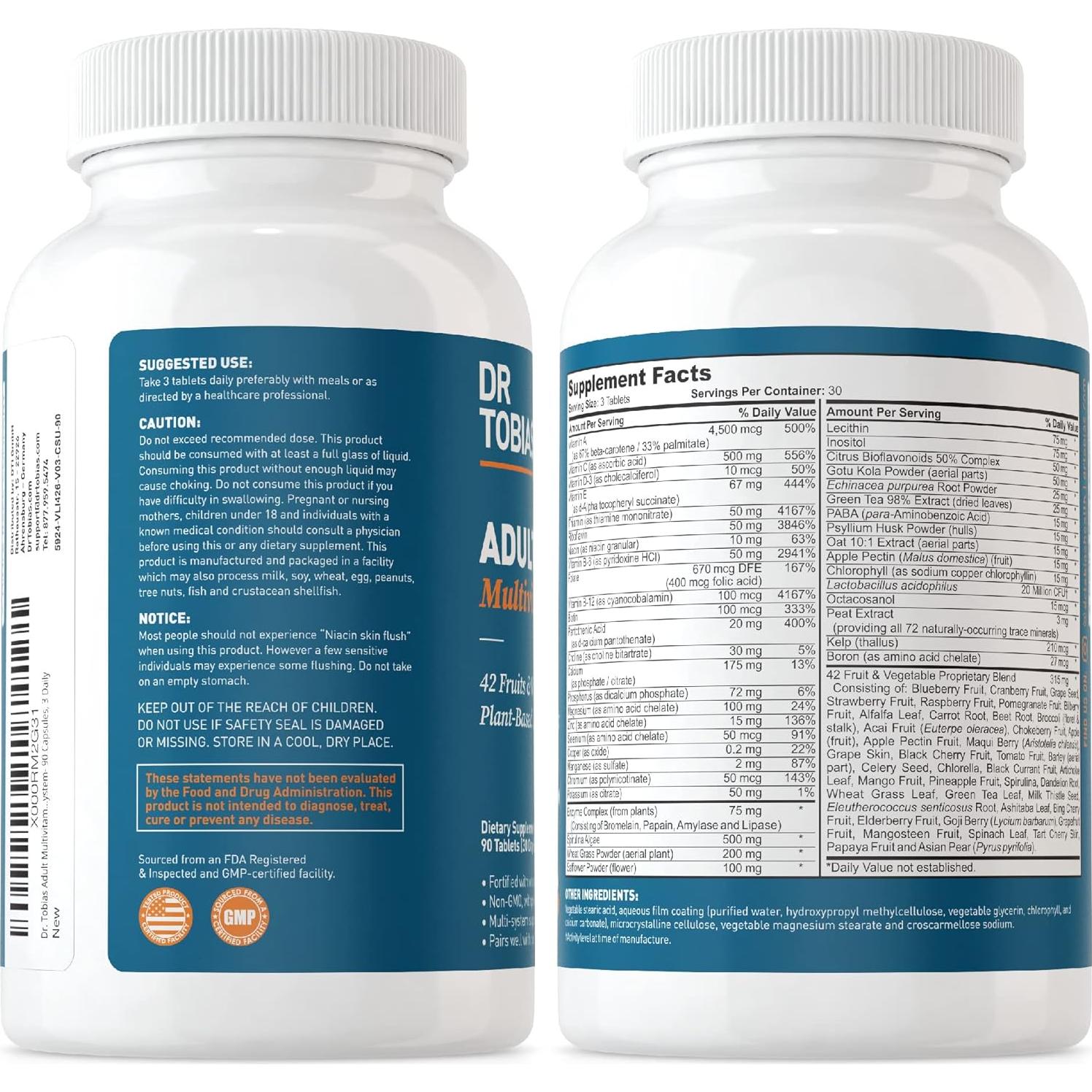 Suplemento Omega 3 Dr. Tobias con Multivitamínico y Probioticos