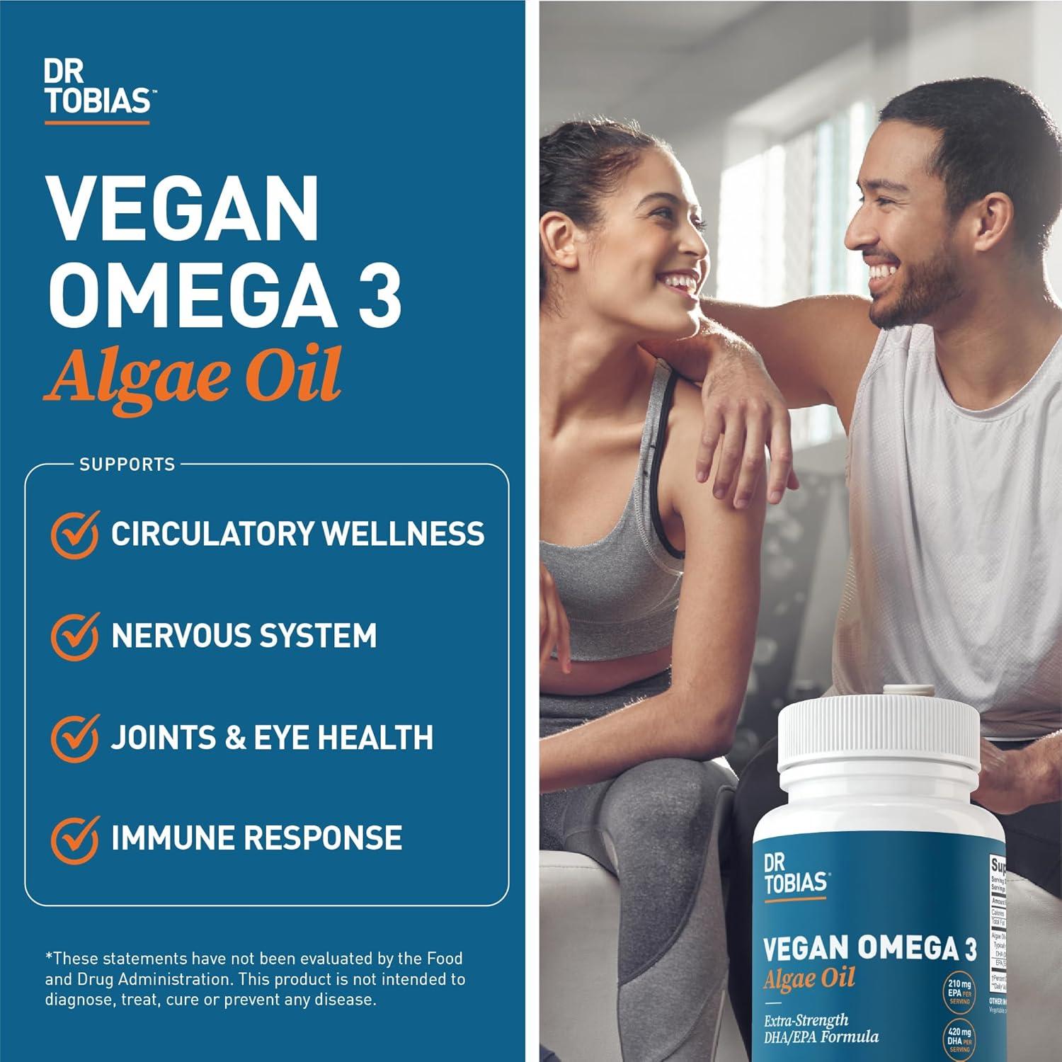 Dr. Tobias Omega 3 Vegano de Algas 420mg + Limpieza de Colon 14 Días