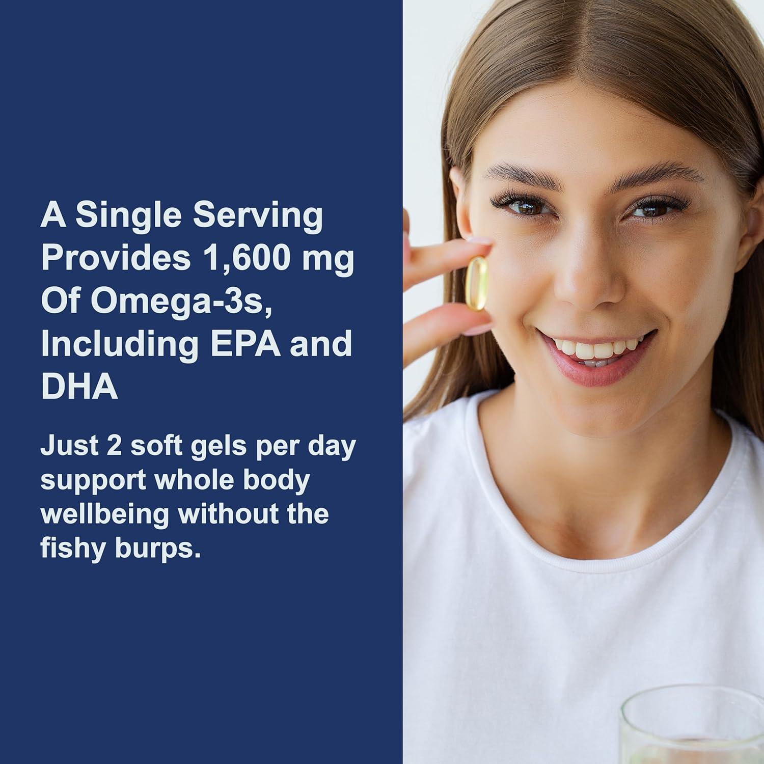 Suplemento Omega-3 Carlson 1600 mg 90+30 Cápsulas Limón