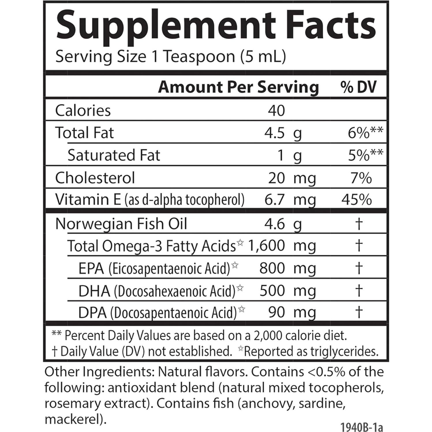 Aceite de Pescado Líquido Carlson 200 mL - 1600 mg Omega-3