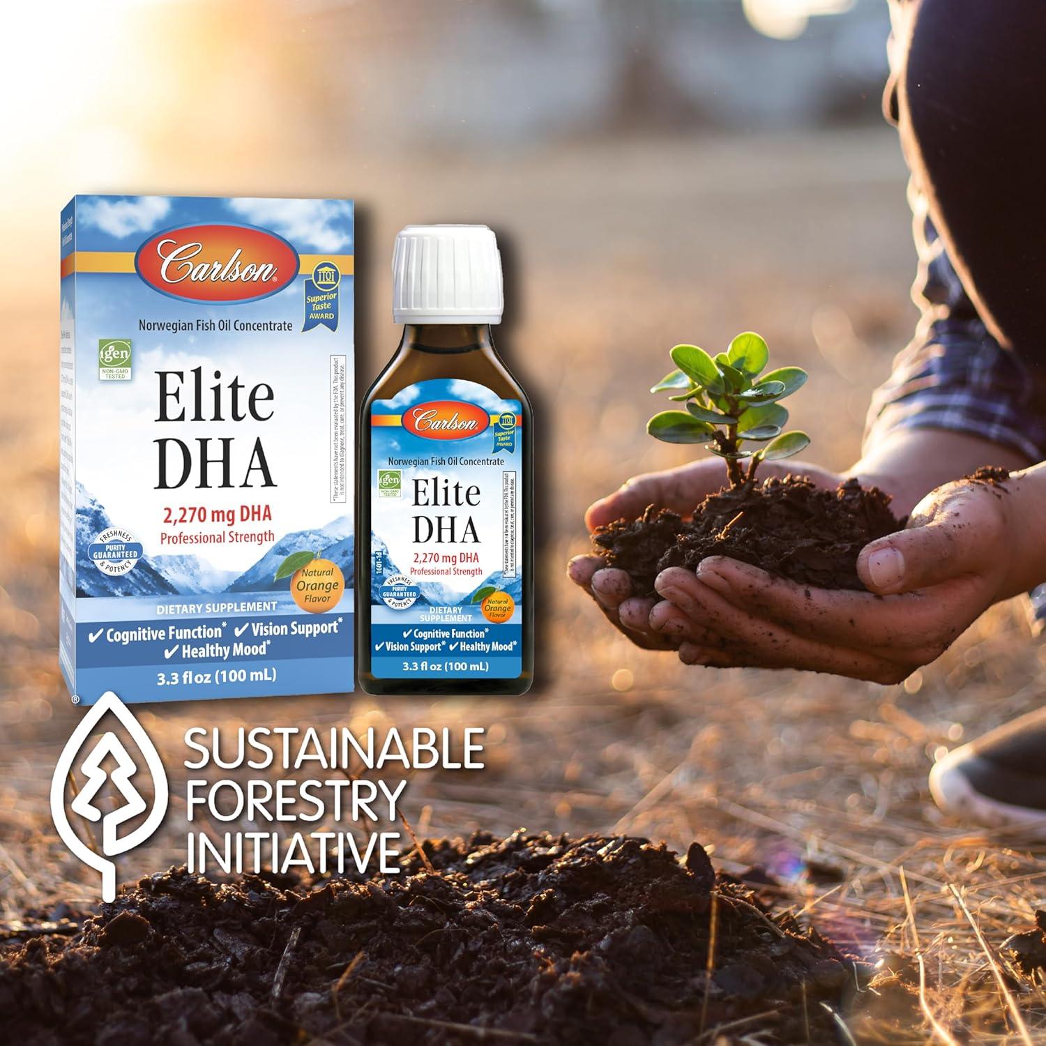 Aceite de Pescado Noruego Carlson Elite DHA 2270 mg 100 mL