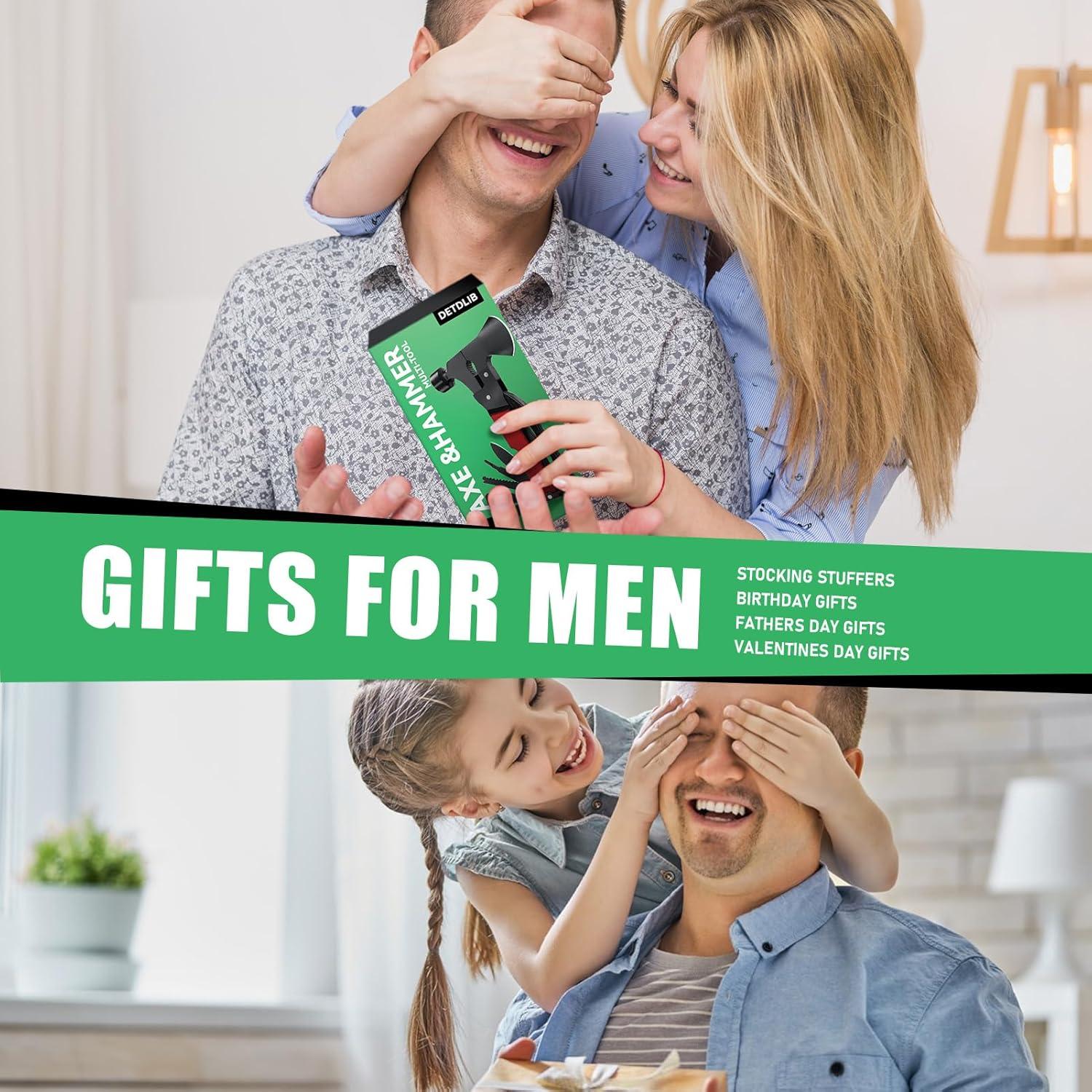 Hacha Multitool 15 en 1 DETDLIB Roja para Camping