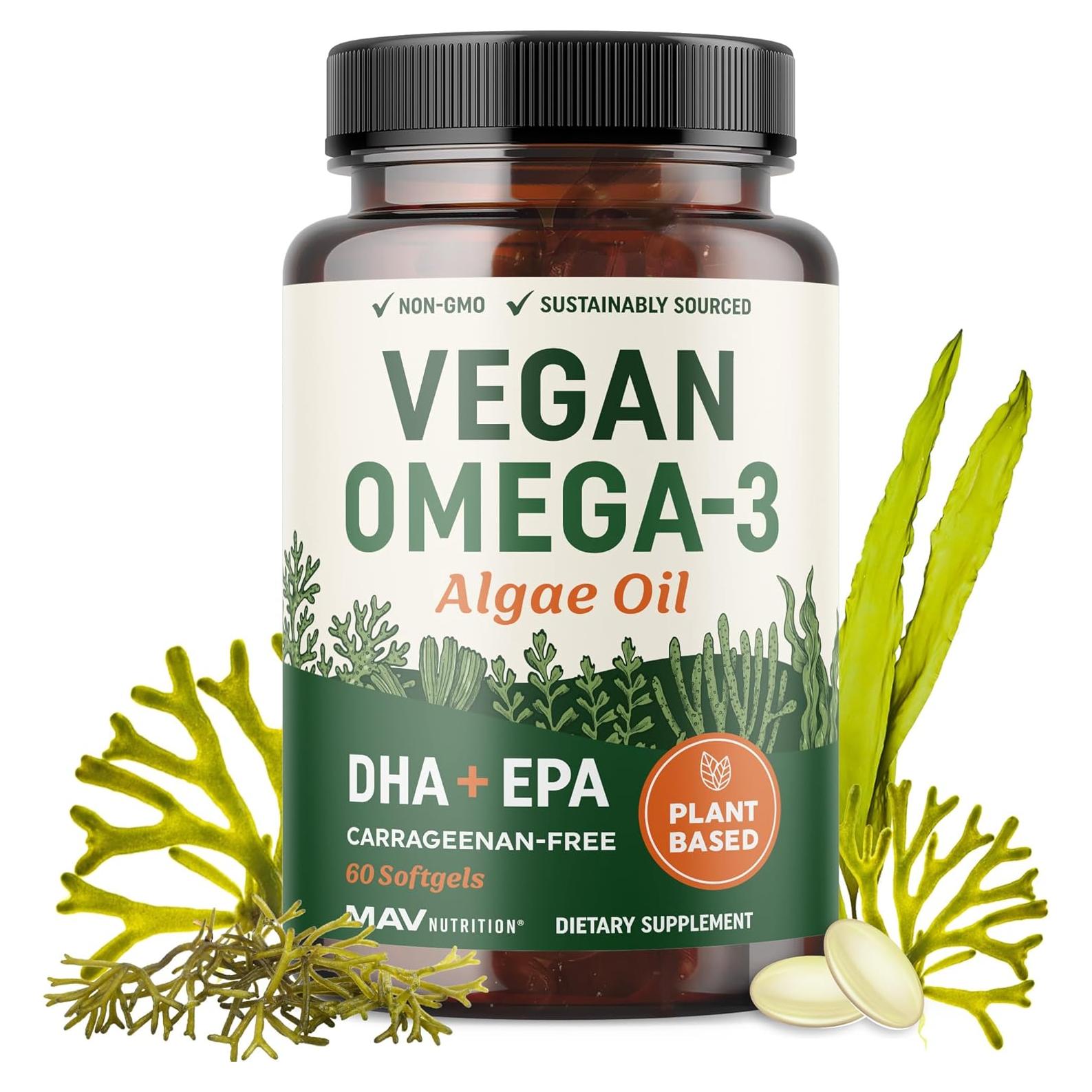 Suplemento Omega 3 Vegano MAV Nutrition 60 Cápsulas Blandas