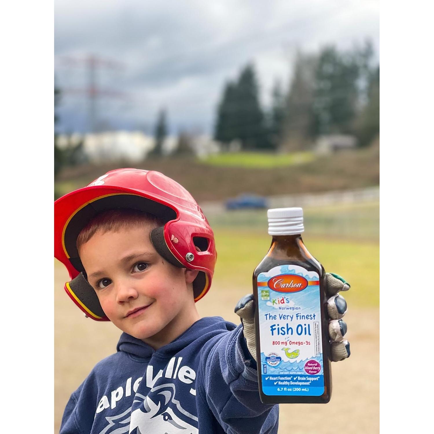 Carlson Aceite de Pescado para Niños 200 mL Frutos Rojos 800 mg Omega-3