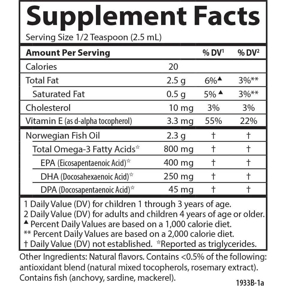 Carlson Aceite de Pescado para Niños 200 mL Frutos Rojos 800 mg Omega-3