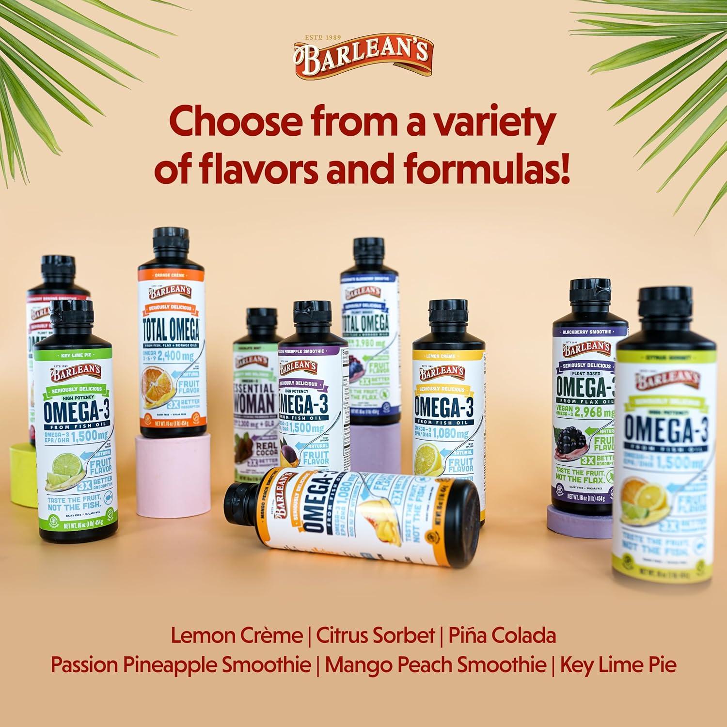 Suplemento Omega 3-6-9 Barlean's Aceite de Pescado 473 ml