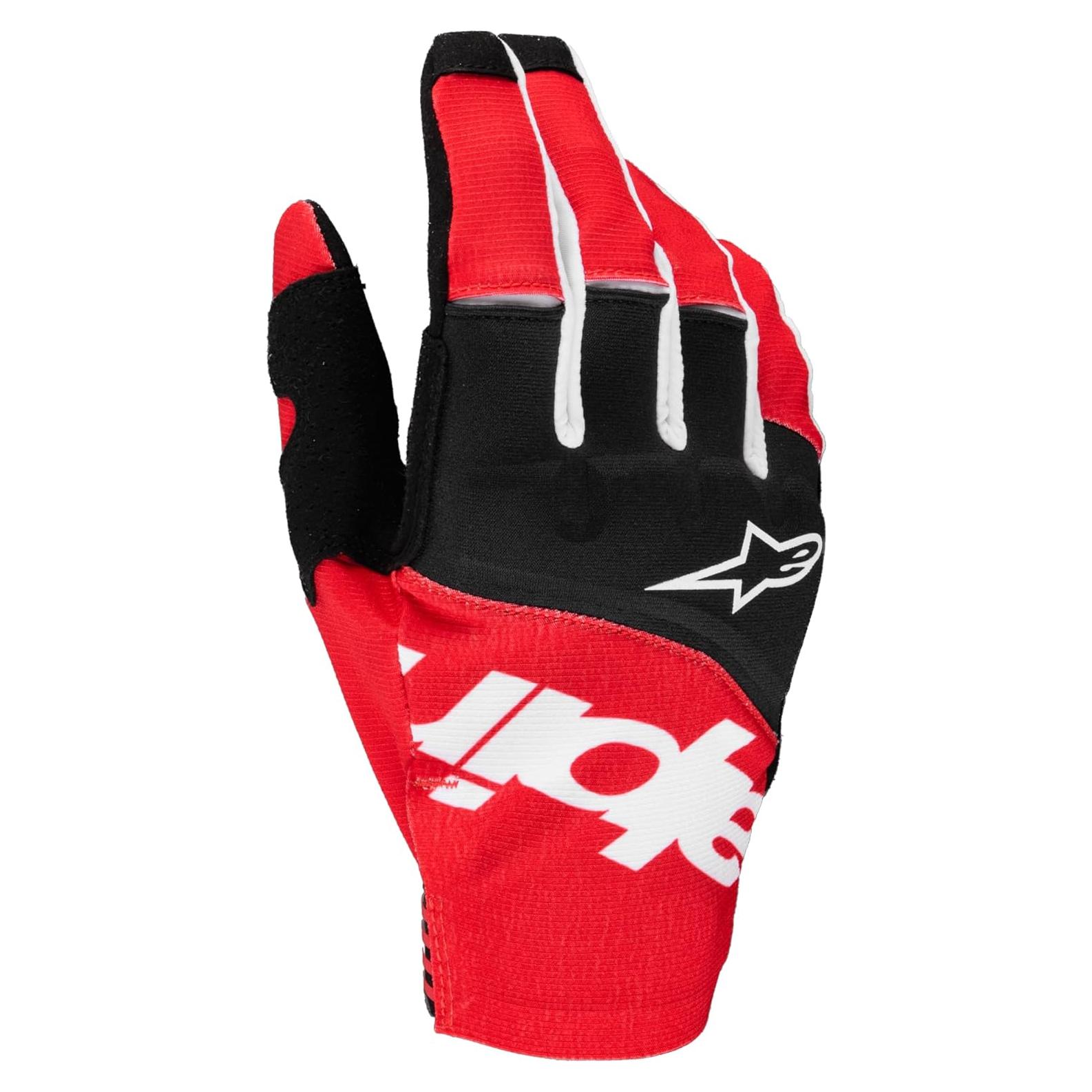 Guantes de Motocicleta Alpinestars Techstar Negro/Rojo Grande