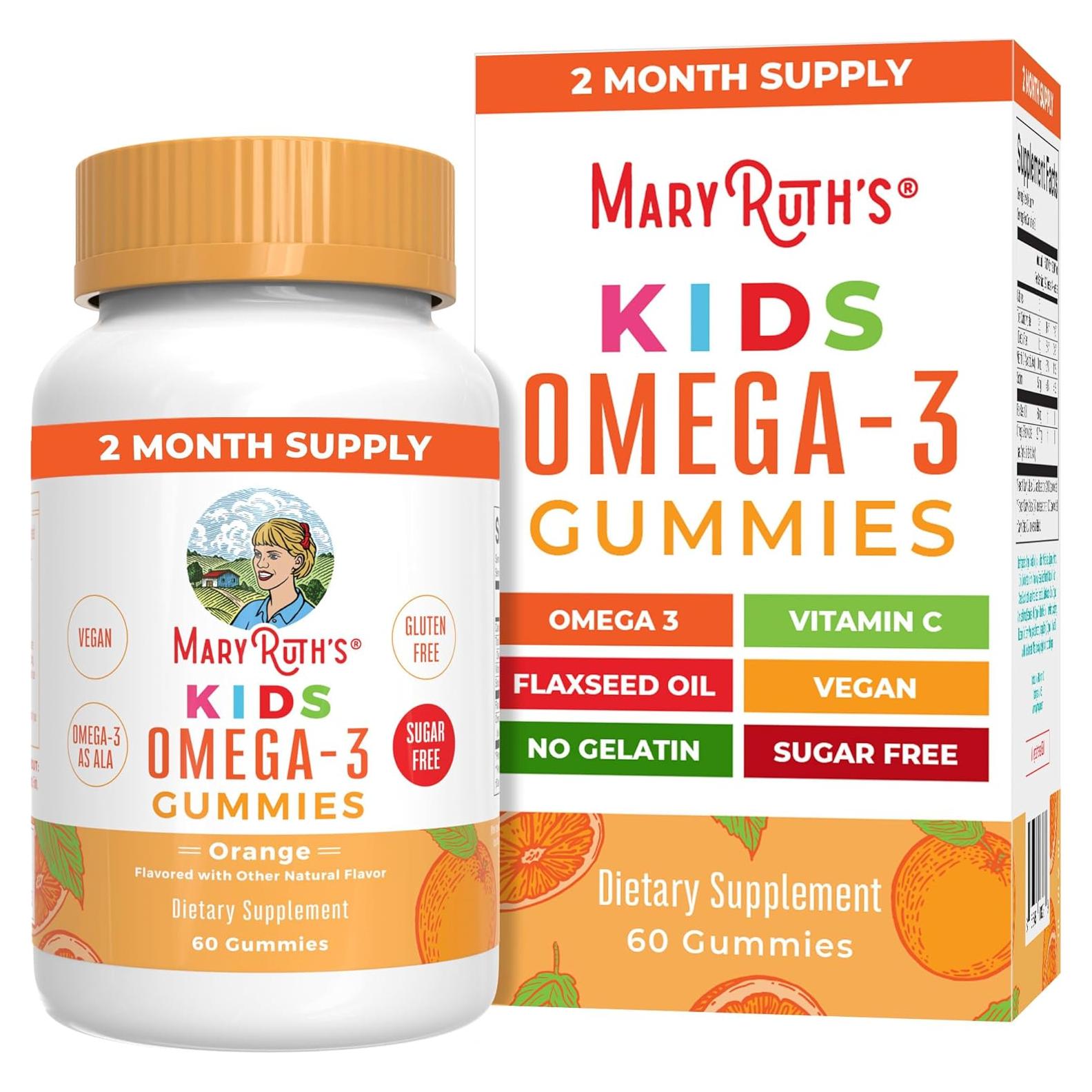 Gominolas Veganas Omega 3 MaryRuth para Niños 60 Unidades