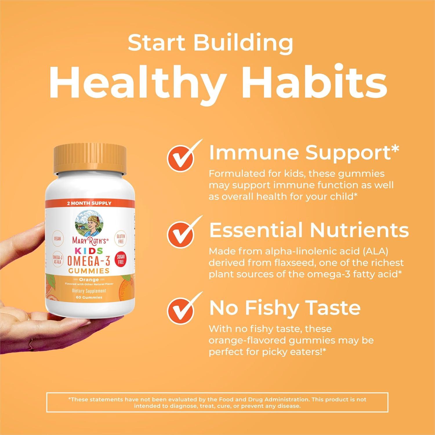 Gominolas Veganas Omega 3 MaryRuth para Niños 60 Unidades