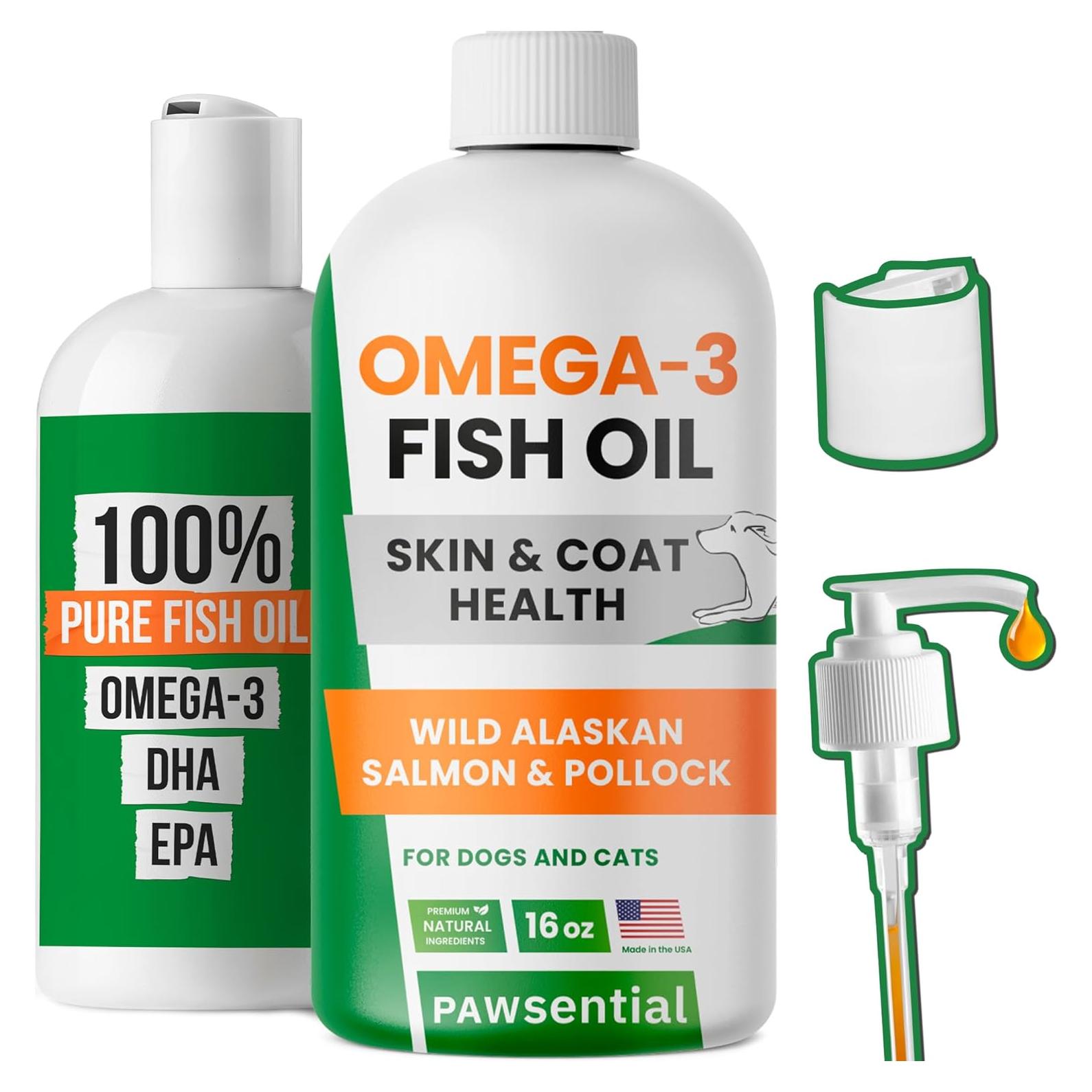 Aceite de Pescado Omega 3 Pawsential 473 ml para Perros y Gatos