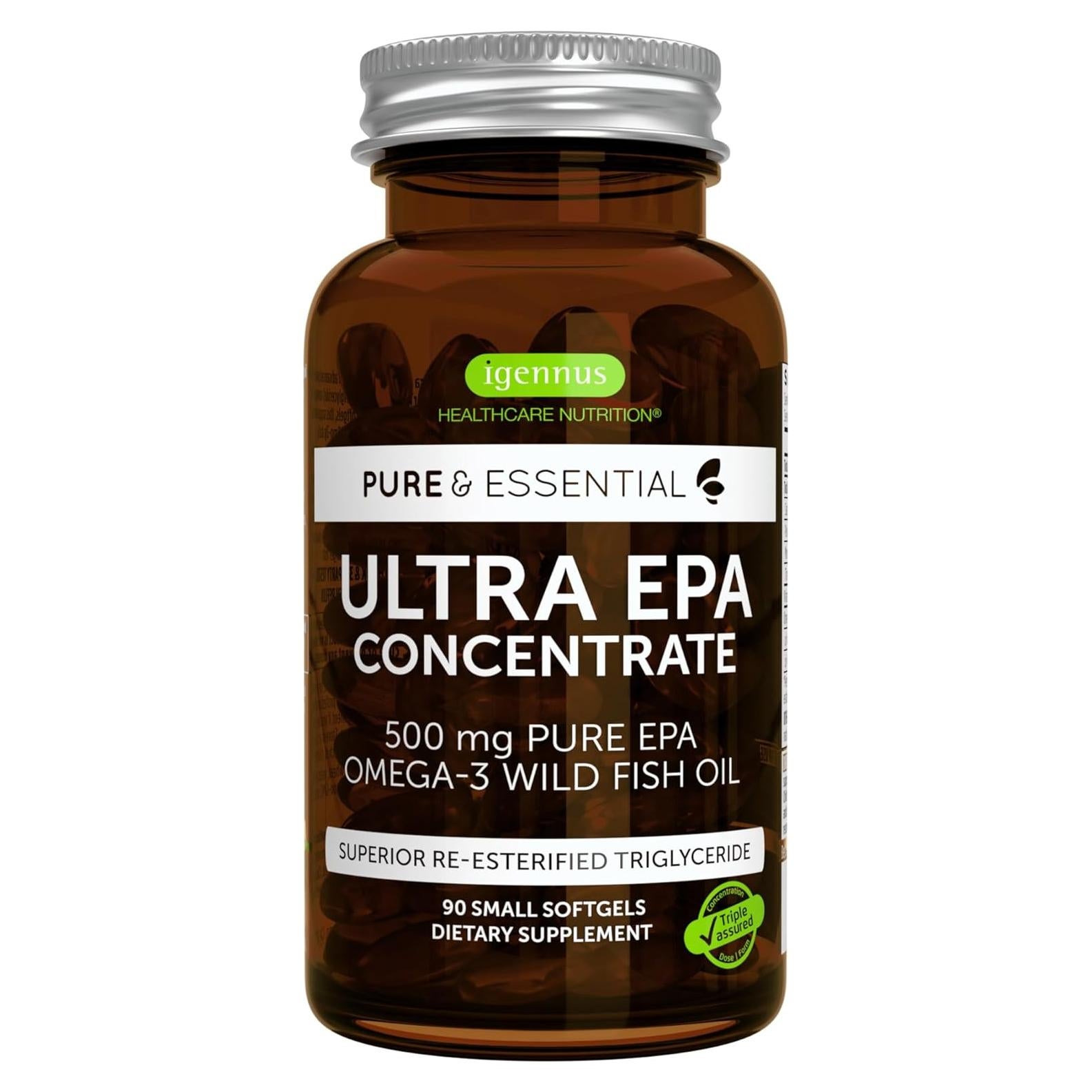 Suplemento Omega-3 EPA 500mg Igennus, 90 Cápsulas Blandas