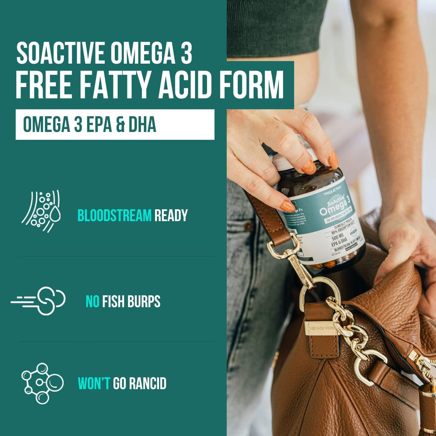 SoActive Omega 3 EPA & DHA 500 mg - 60 Cápsulas - Alta Absorción