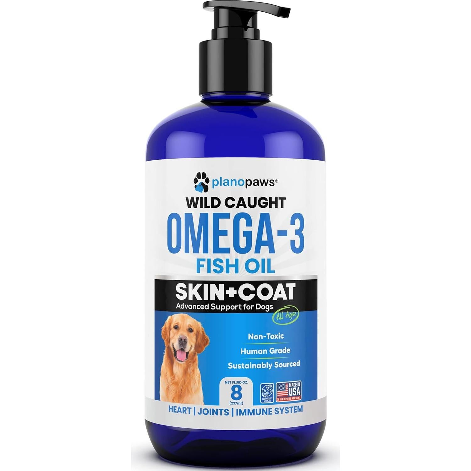 Aceite de Pescado Omega 3 Plano Paws 240 ml - Salud Piel y Articulaciones