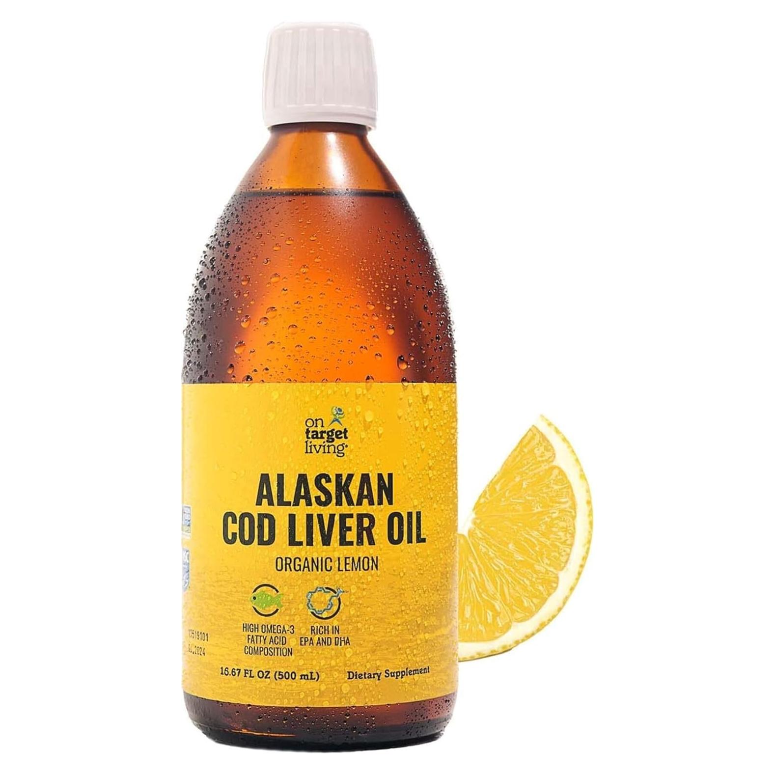 Aceite de Hígado de Bacalao On Target Living 473 ml Limón Orgánico