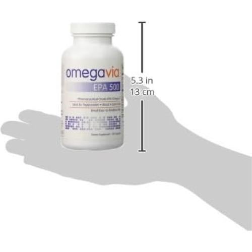 OmegaVia EPA 500 - Suplemento Omega-3 500 mg EPA 120 Cápsulas