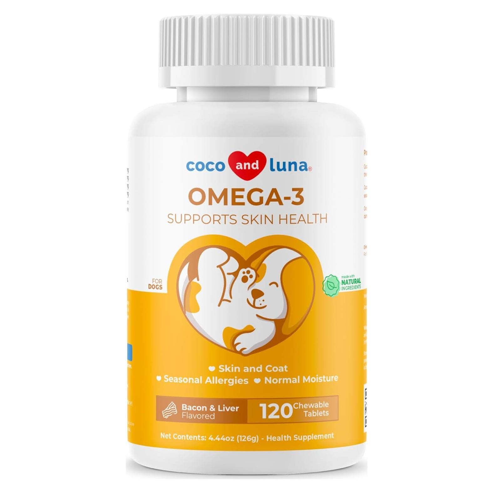 Aceite de Pescado Omega 3 para Perros VITA PET - 120 Tabletas