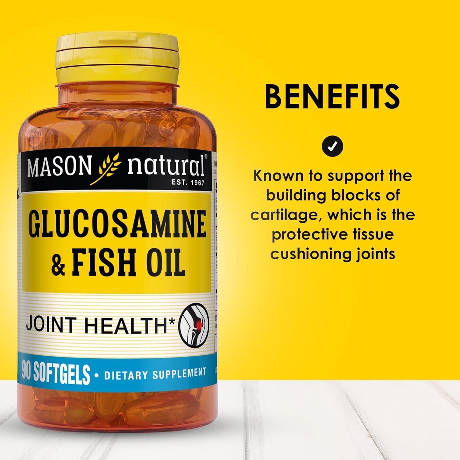 Suplemento de Glucosamina y Aceite de Pescado Mason Natural 1500mg