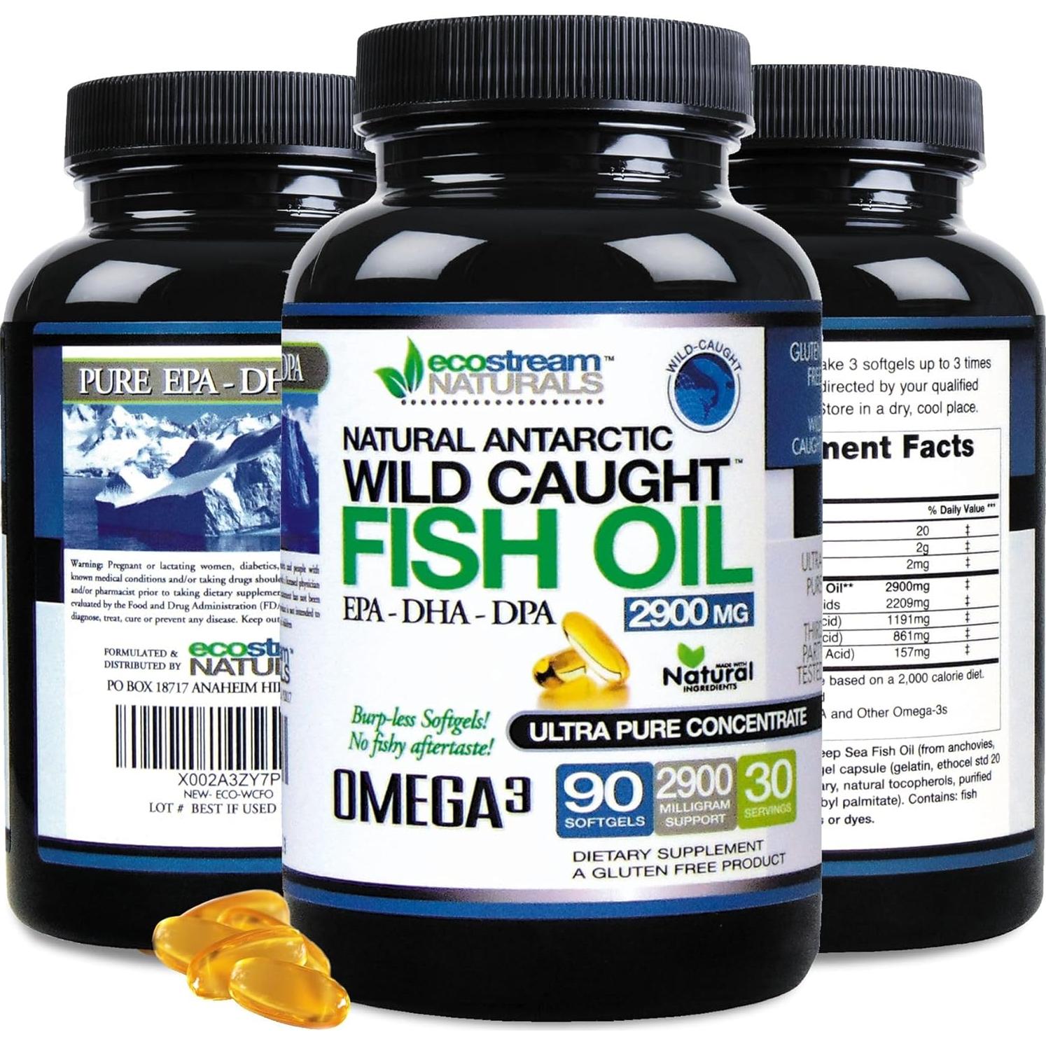 Suplemento Omega 3 Aceite de Pescado Ecostream 2900 mg