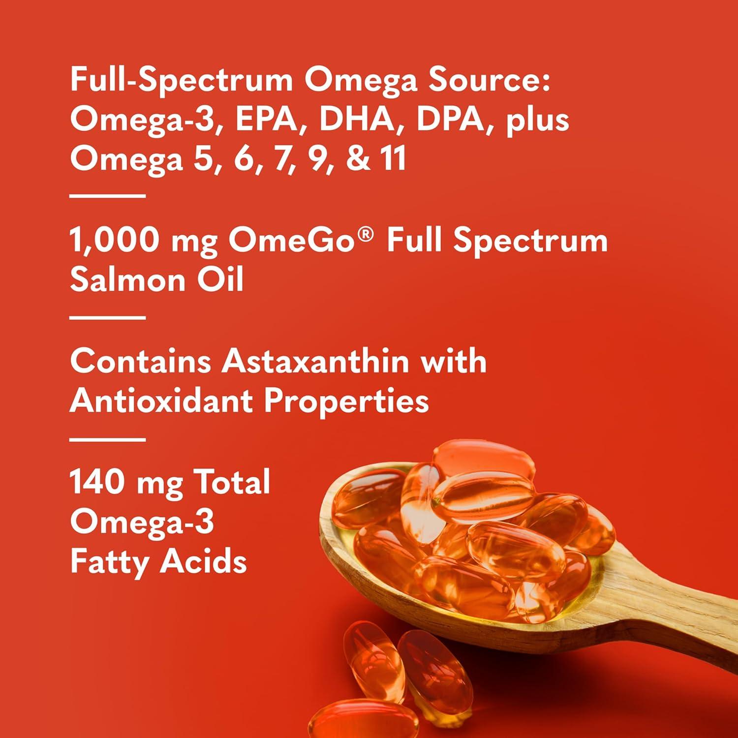 Aceite de Salmón Noruego Garden of Life - Omega-3 EPA DHA DPA - 60 Cápsulas Blandas