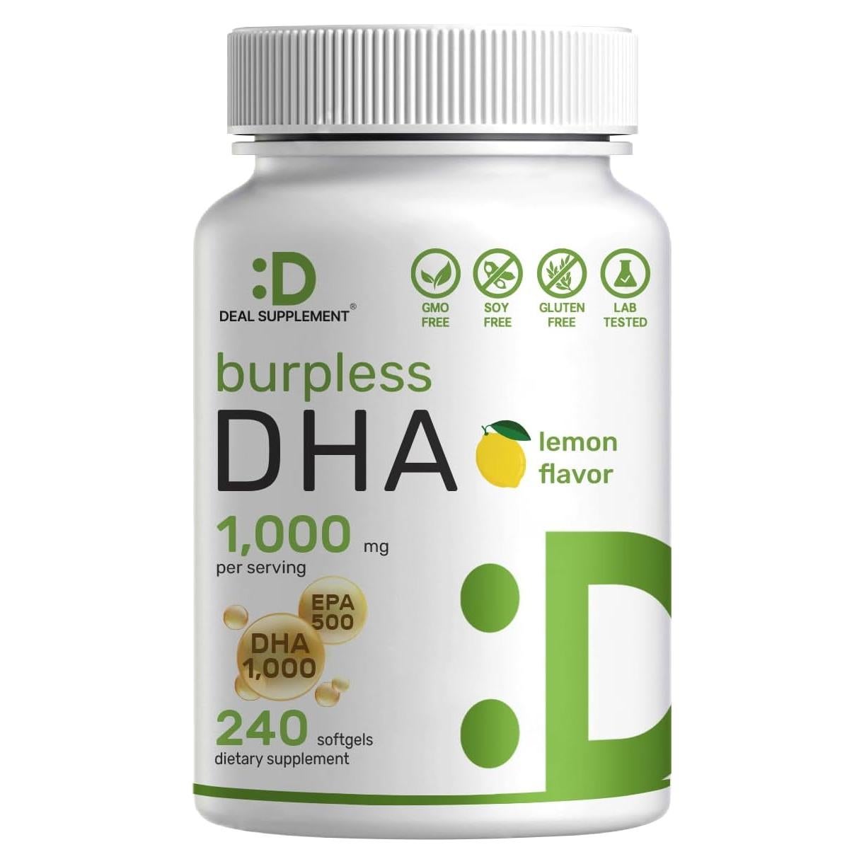 Suplemento Omega-3 DHA 1000mg Deal Supplement 240 Gelatinas