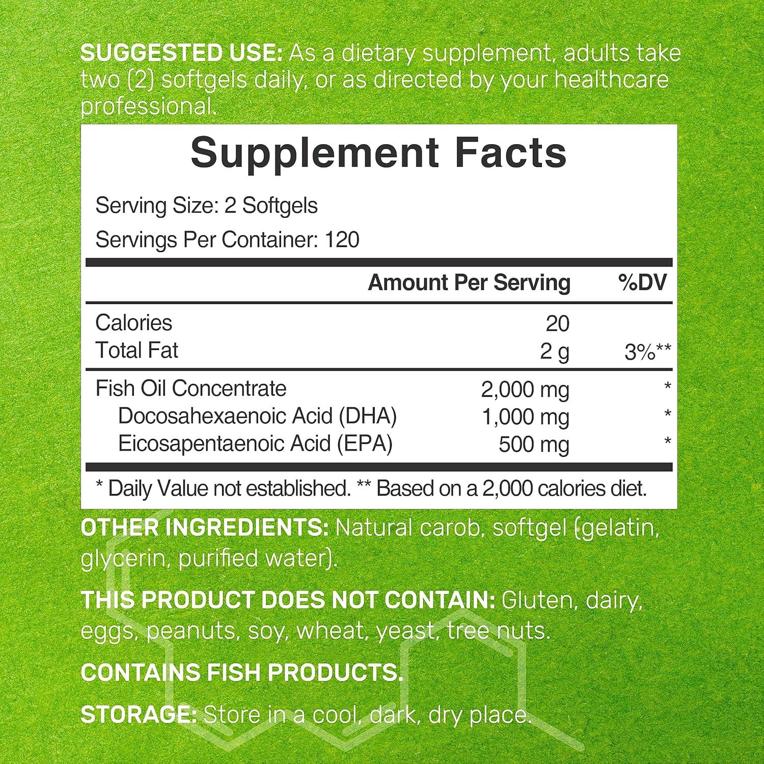 Suplemento Omega-3 DHA 1000mg Deal Supplement 240 Gelatinas