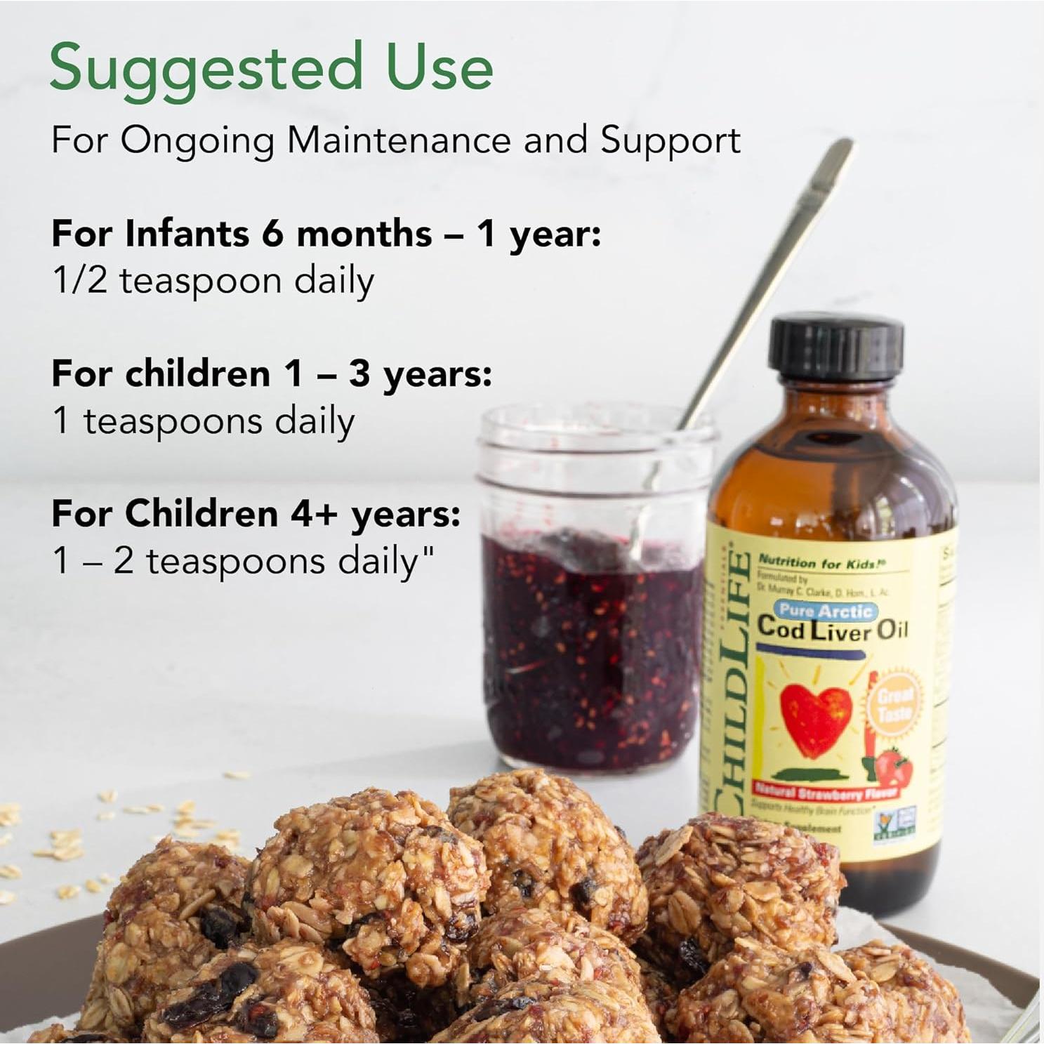 Aceite de Hígado de Bacalao ChildLife 236.6 ml - Sabor Fresa