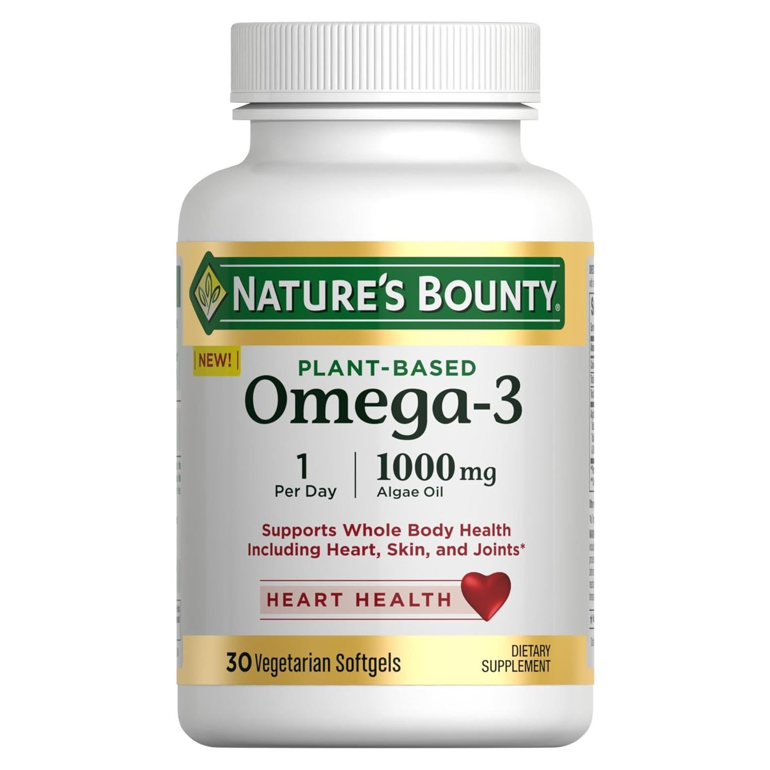 Suplemento Omega 3 Vegetal Nature's Bounty 520mg 30 Cápsulas