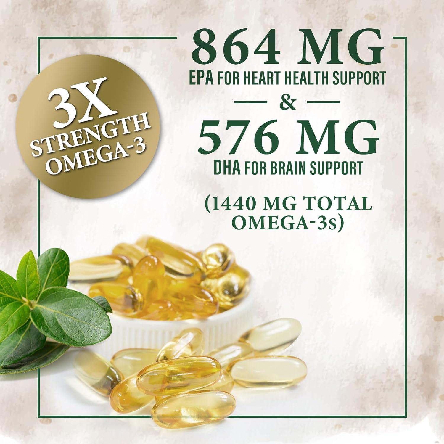 Aceite de Pescado Nature's Peak 2400 mg - Omega 3 EPA DHA 60 Cápsulas