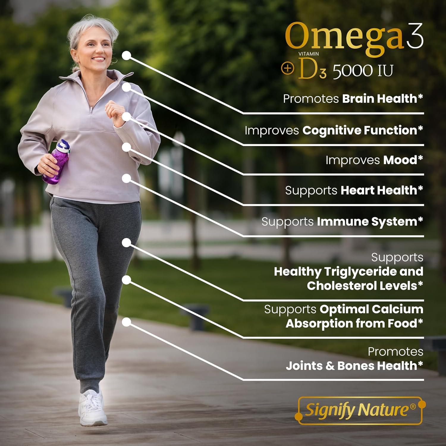 Suplemento Omega 3 Signify Nature 1000mg + Vitamina D3 5000 IU