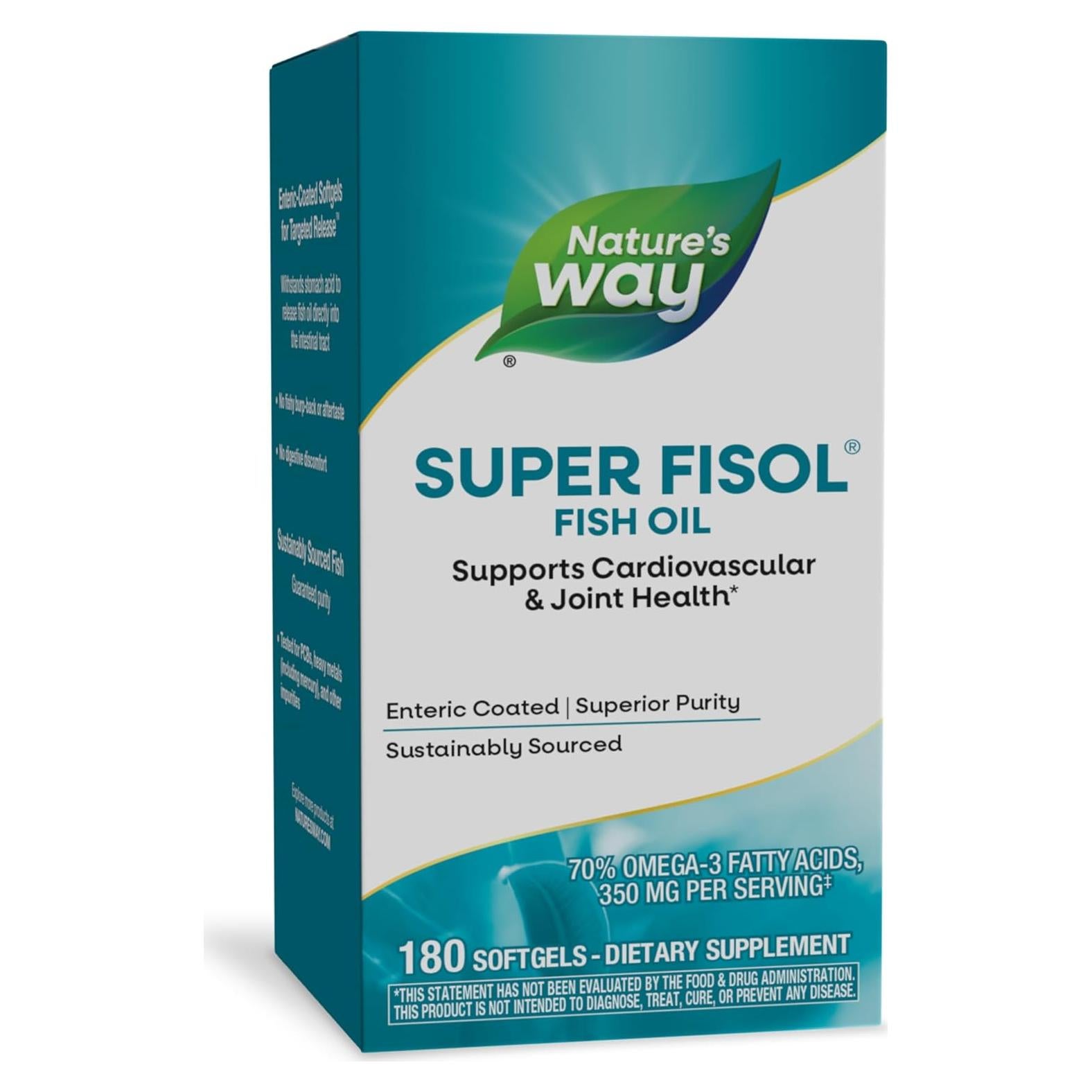 Aceite de Pescado Super Fisol Nature's Way 180 Gelatinas Omega-3