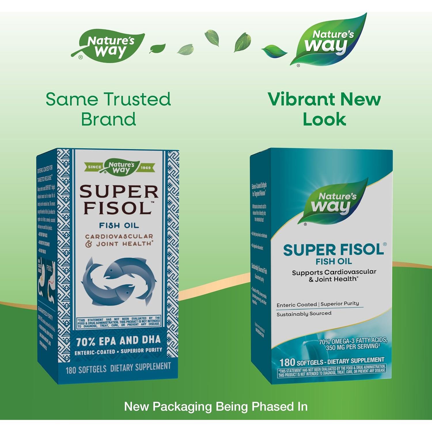 Aceite de Pescado Super Fisol Nature's Way 180 Gelatinas Omega-3