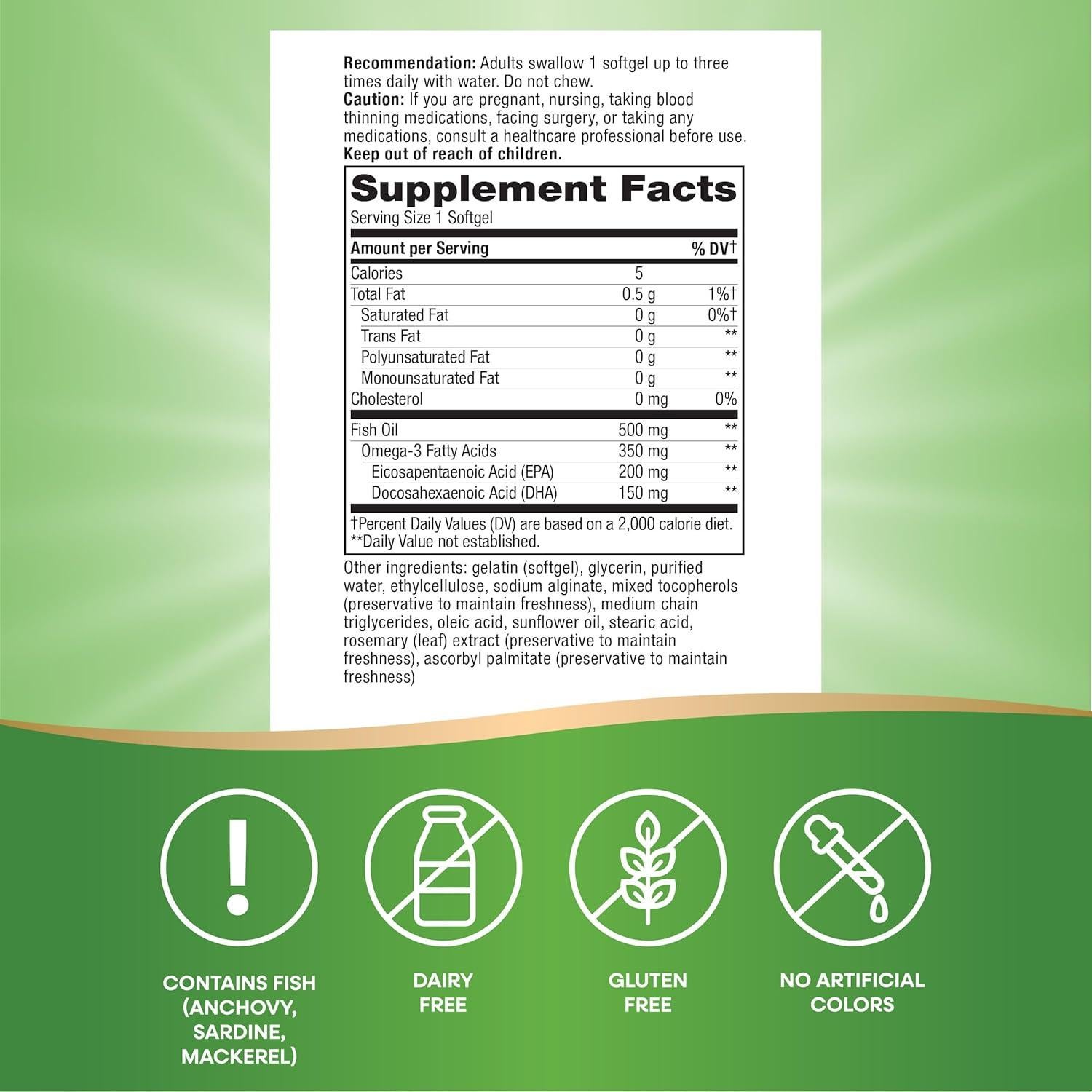 Aceite de Pescado Super Fisol Nature's Way 180 Gelatinas Omega-3