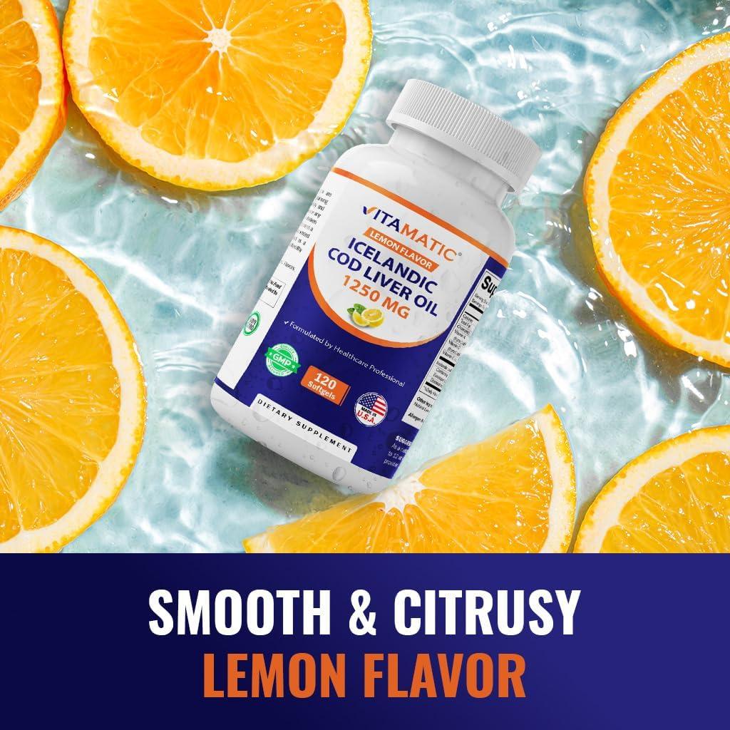 Cápsulas de Aceite de Hígado de Bacalao Vitamatic 1250mg 120 Geles