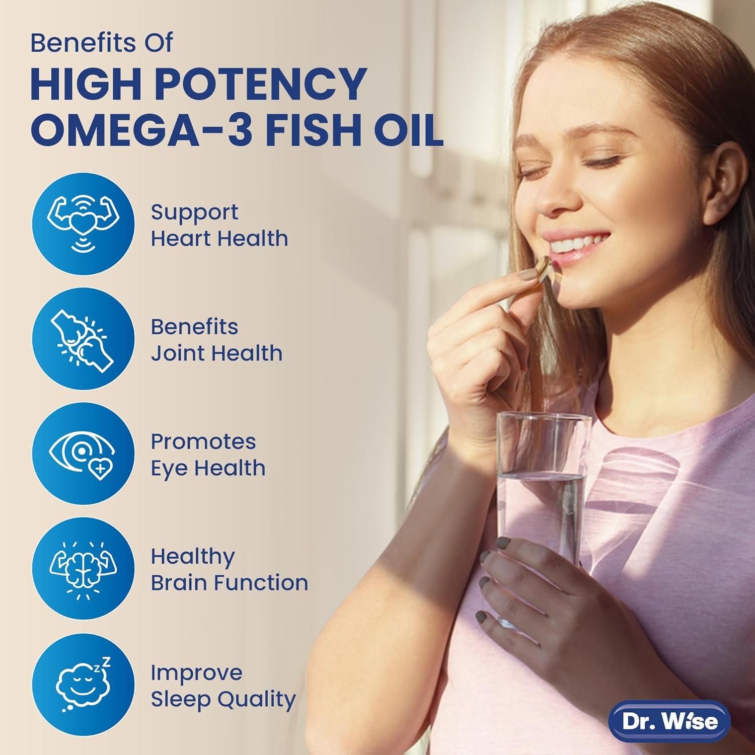 Aceite de Pescado Omega 3 Dr. Wise 3600mg 90 Cápsulas Blandas