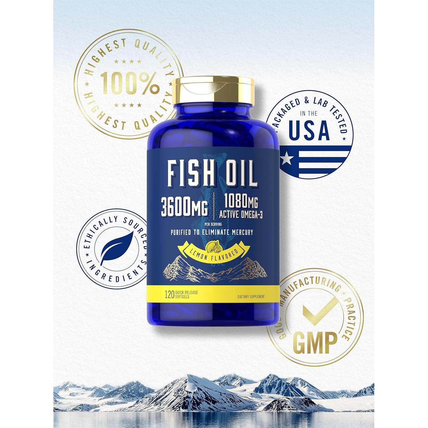 Carlyle Aceite de Pescado 3600mg Omega 3 120 Cápsulas