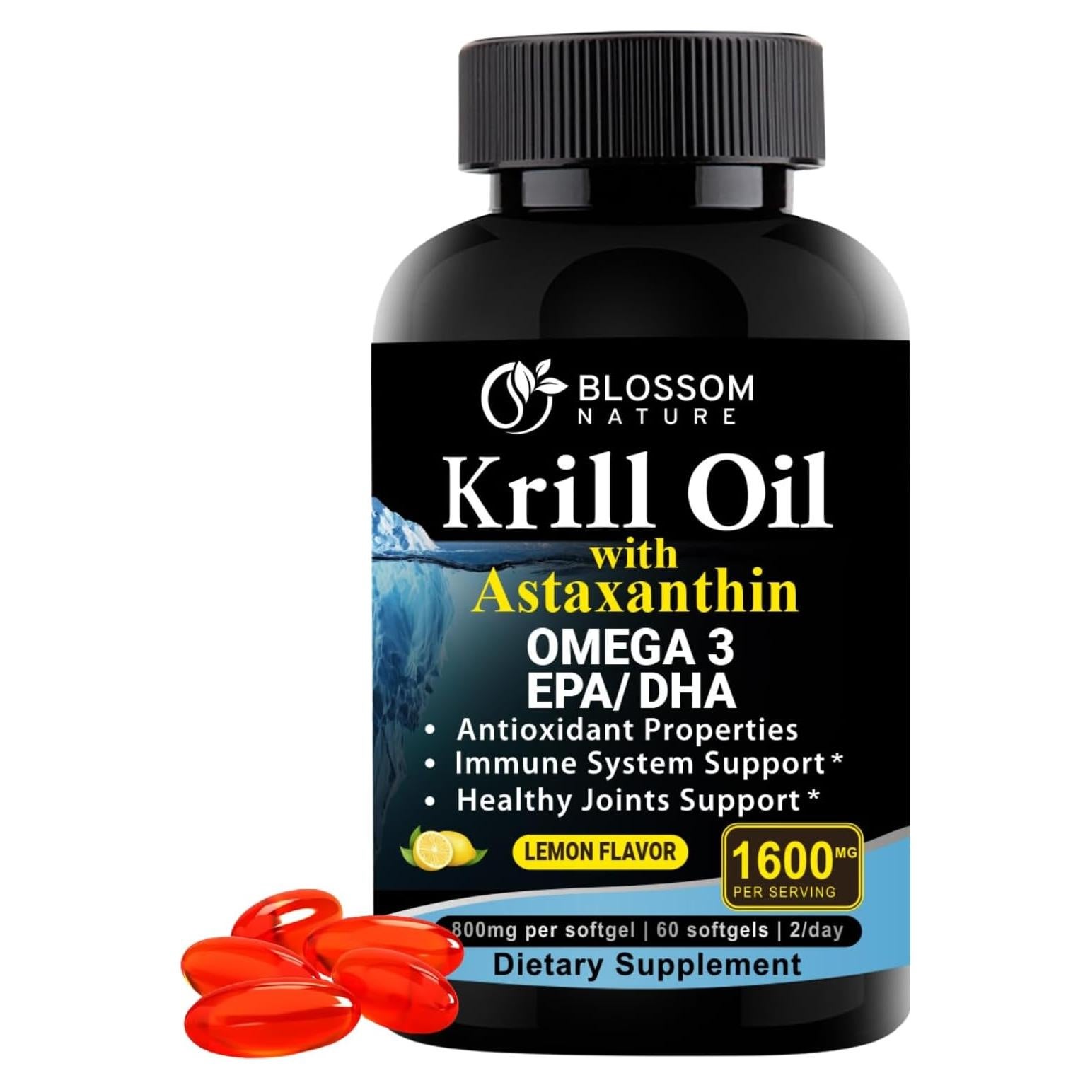 Aceite de Kril Antártico Blossom Nature 1600mg 60 Softgels