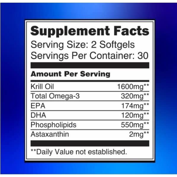 Aceite de Kril Antártico Blossom Nature 1600mg 60 Softgels