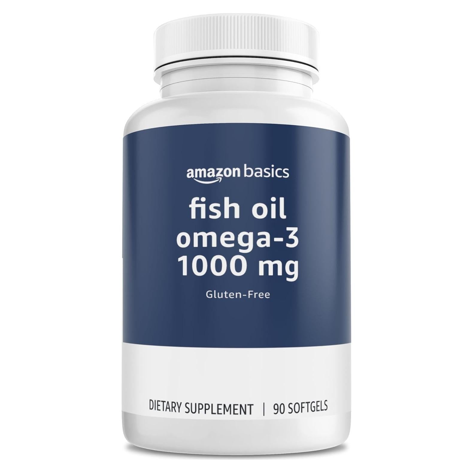 Aceite de Pescado Omega 3 Amazon Basics 1000 mg 90 Cápsulas