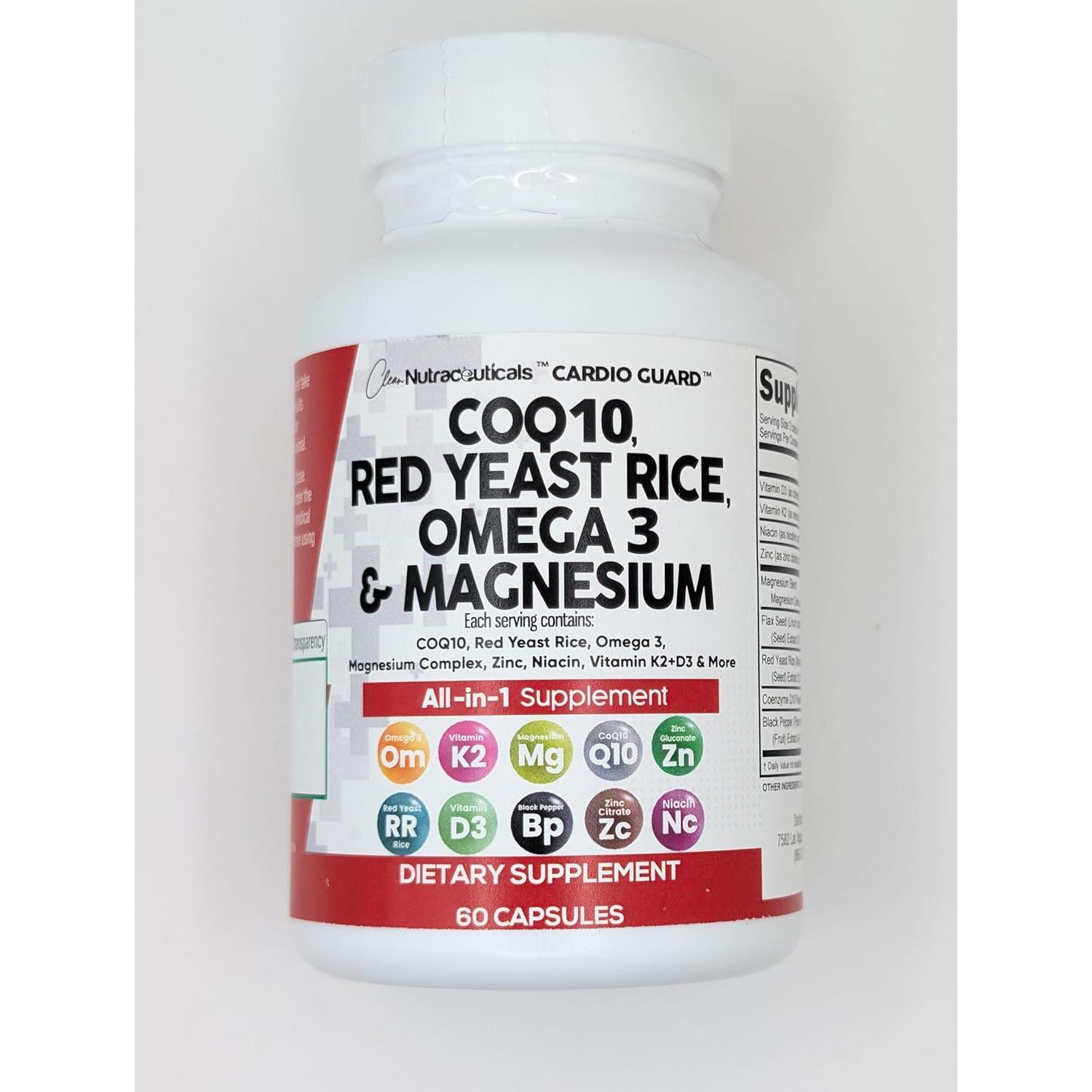 Suplemento Clean Nutraceuticals COQ10 200mg Omega 3 60 Cápsulas