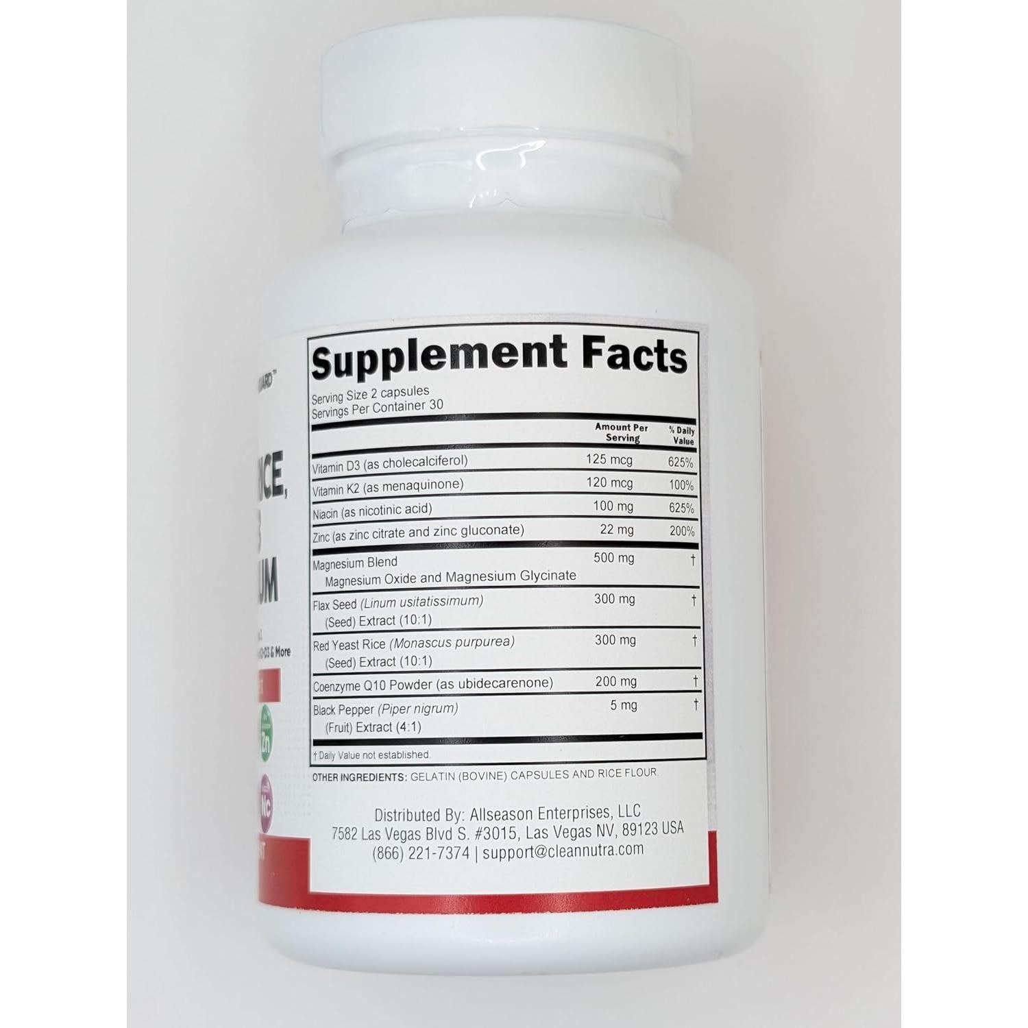 Suplemento Clean Nutraceuticals COQ10 200mg Omega 3 60 Cápsulas