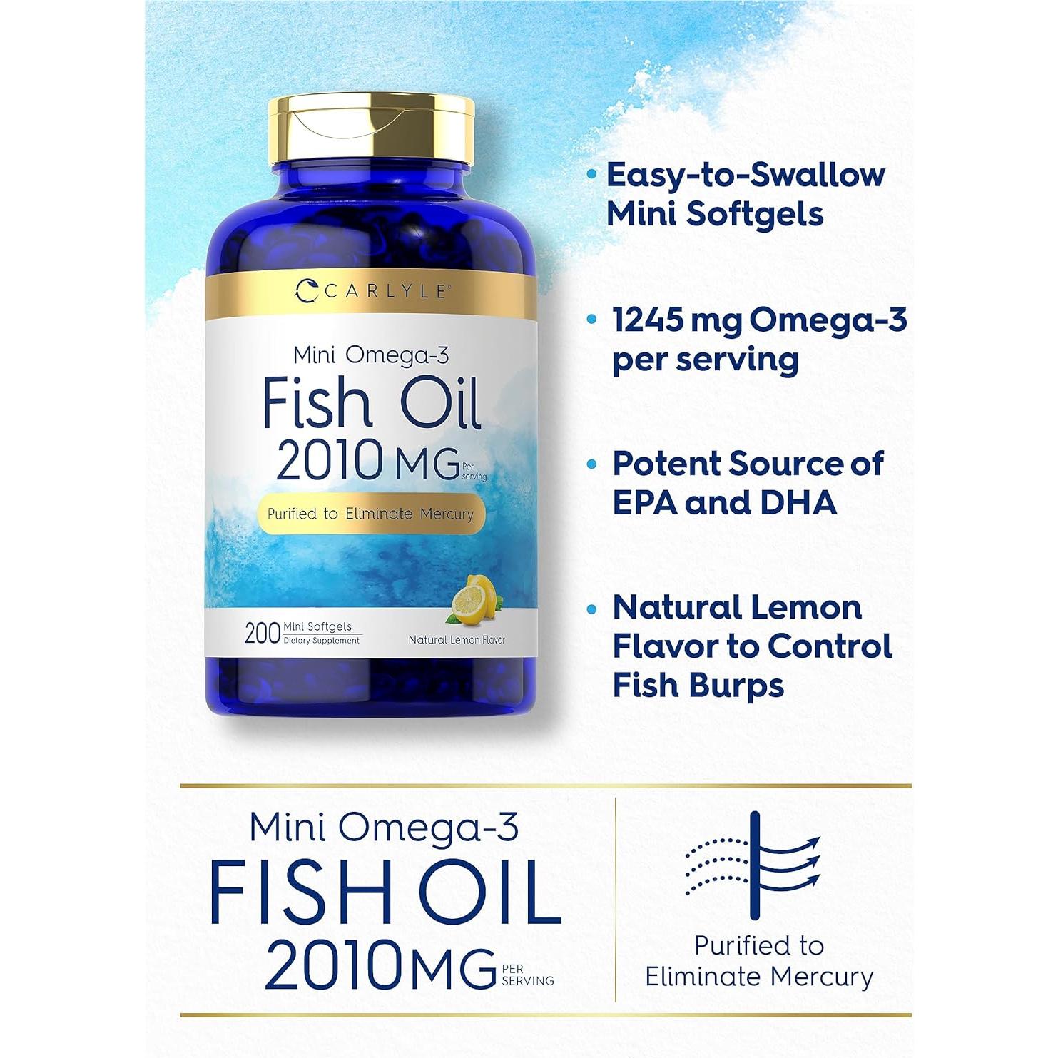 Cápsulas Blandas Omega-3 Carlyle Mini 2010 mg 200 Pastillas