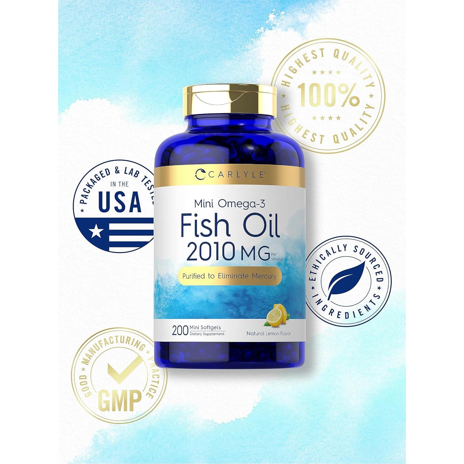 Cápsulas Blandas Omega-3 Carlyle Mini 2010 mg 200 Pastillas